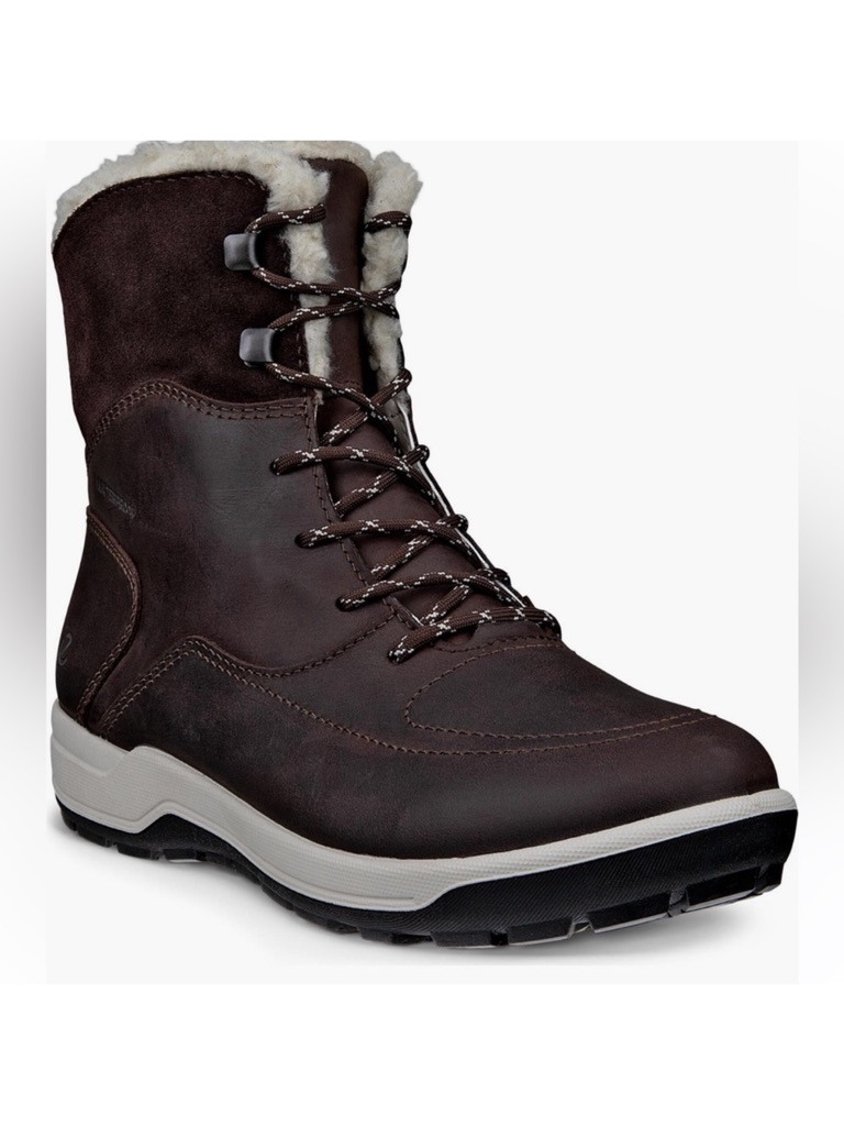 Ecco Trace Lite Waterproof Faux Shearling Lined Hiking Boot (Women)